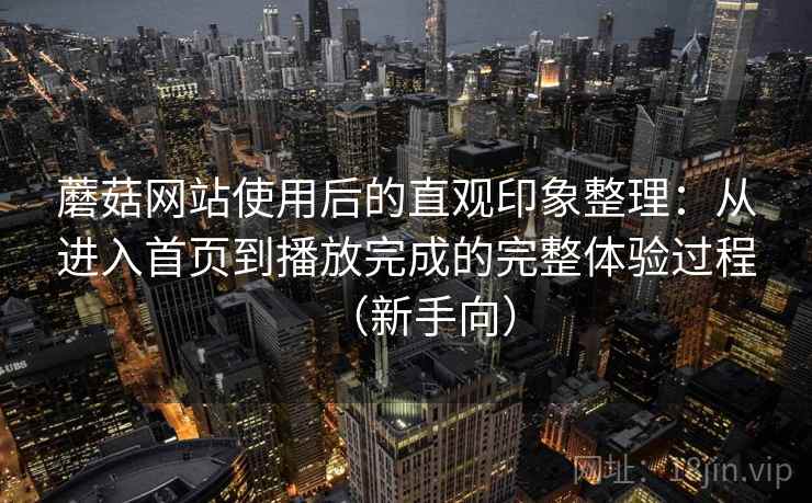 蘑菇网站使用后的直观印象整理：从进入首页到播放完成的完整体验过程（新手向）