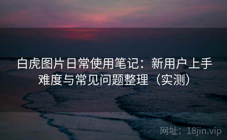 白虎图片日常使用笔记：新用户上手难度与常见问题整理（实测）