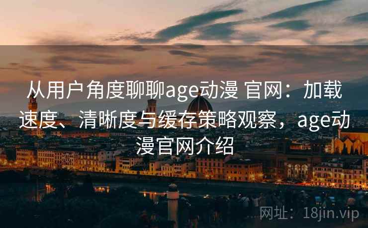 从用户角度聊聊age动漫 官网：加载速度、清晰度与缓存策略观察，age动漫官网介绍