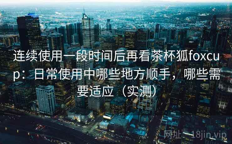 连续使用一段时间后再看茶杯狐foxcup:日常使用中哪些地方顺手,哪些需要适应(实测) 连续使用一段时间后再看茶杯狐foxcup:日常使用中哪些地方顺手,哪些需要适应(实测)