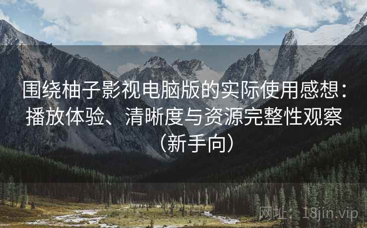 围绕柚子影视电脑版的实际使用感想：播放体验、清晰度与资源完整性观察（新手向）